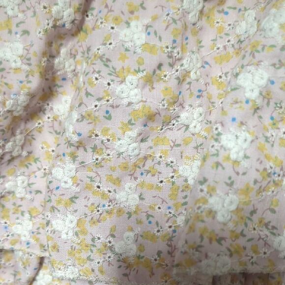 Tan and White Tiered Bubble Mini Skirt - Picture 3 of 6